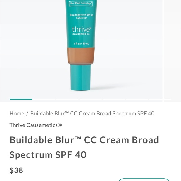 THRIVE causemetics buildable blur CC cream SPF40 - Picture 3 of 3